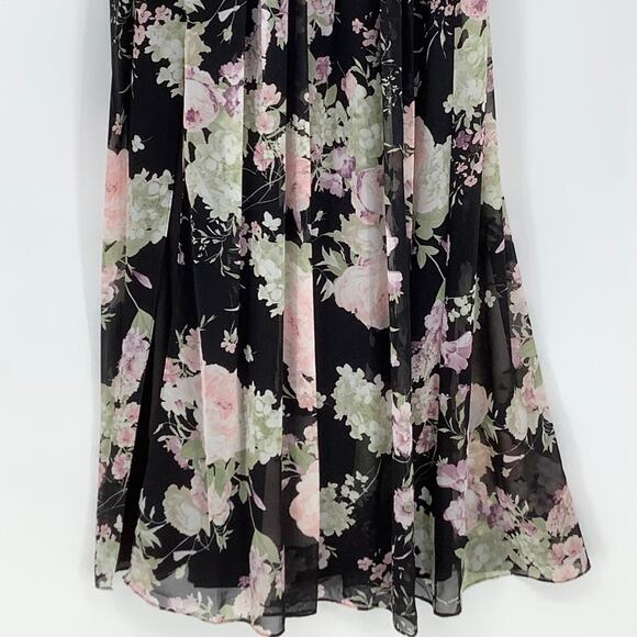 Dessy Collection Size 6 Sleeveless Floral Maxi Dress w/Front Slit $273 msrp J3-1 - Picture 8 of 9